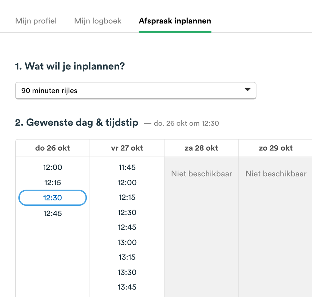 Laat je leerlingen zelf afspraken inplannen via Rijschoolapp